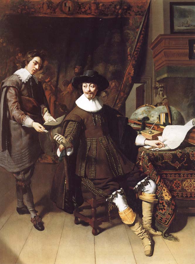 Thomas De Keyser Portrait of Constatijn Huygens and his clerk